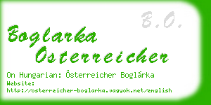 boglarka osterreicher business card