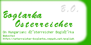 boglarka osterreicher business card